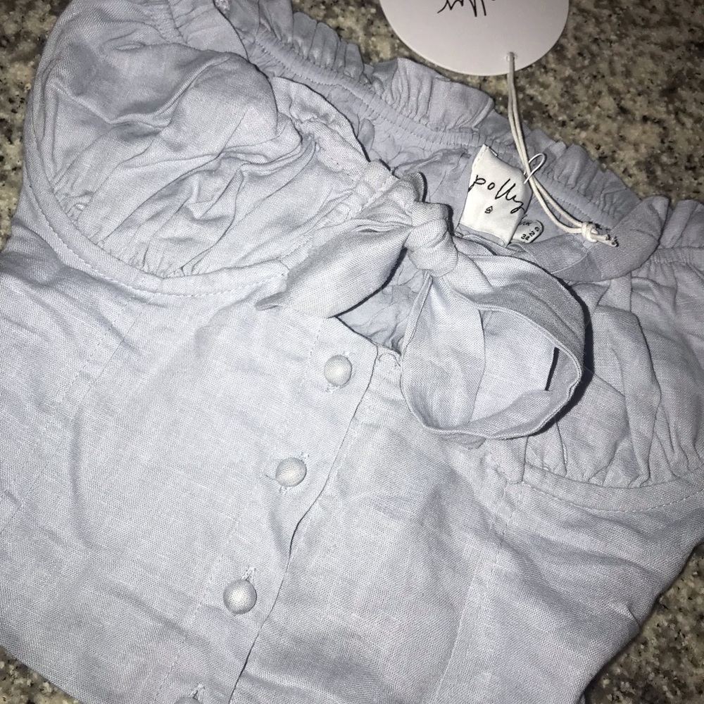 Princess Polly Blue Crop Top